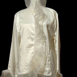 Women's white statement blouse